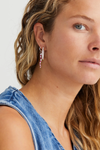 French Braid Hoop Earrings Silver