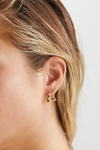 Single Evergreen Ring Earring Goldplated
