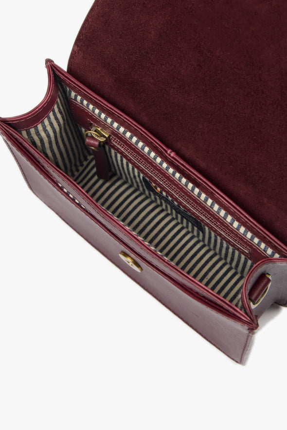 Audrey Mini Leather Bag Dark Cherry