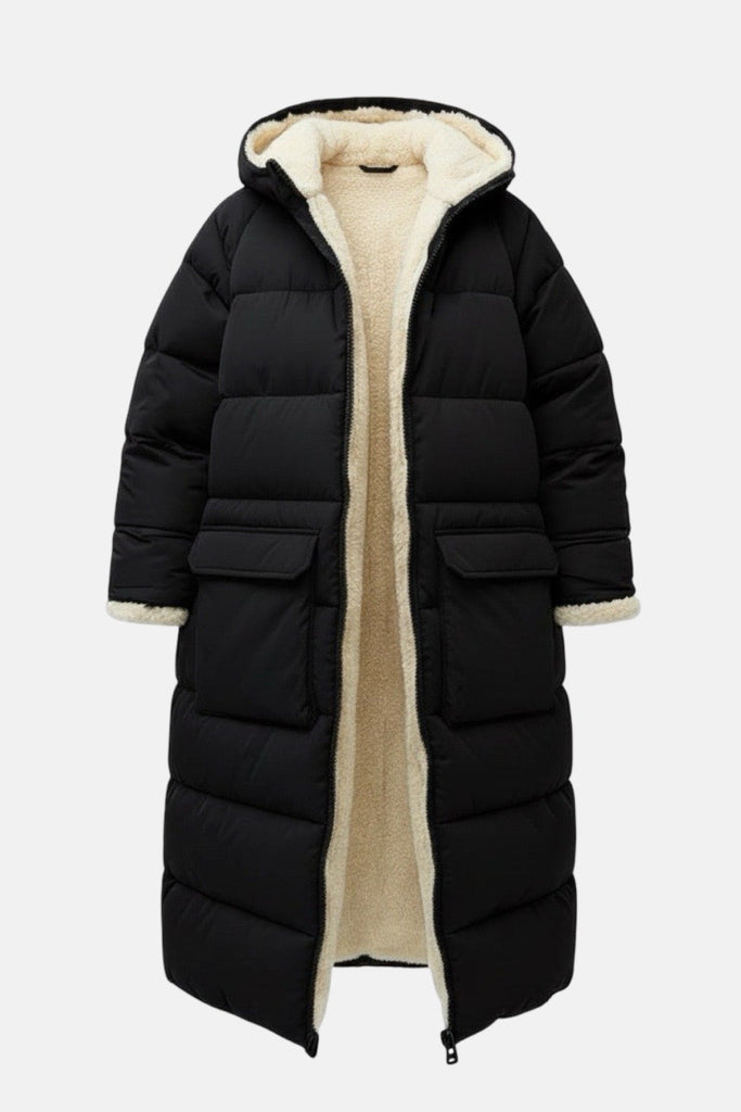 Reversible Teddy Parka Black