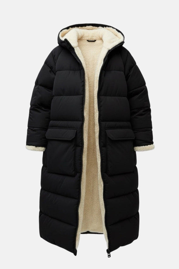 Reversible Teddy Parka Black