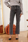 Solange Denim High Straight Grey