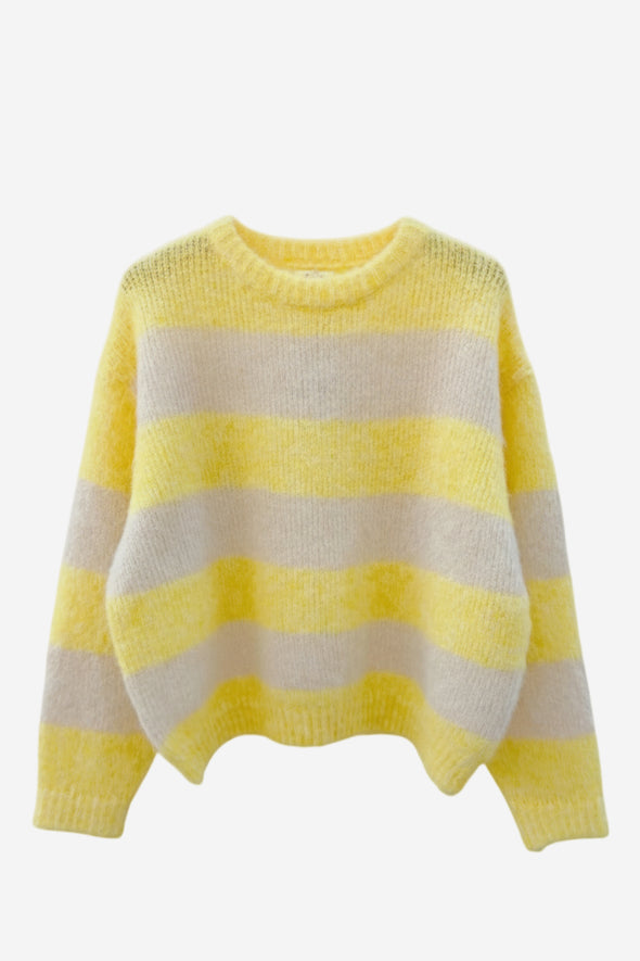 Harriette Knit Yellow Stripes