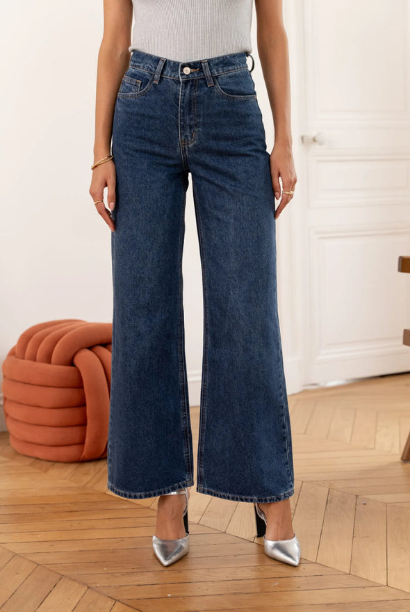 Capucine Wide Denim Blue Brut