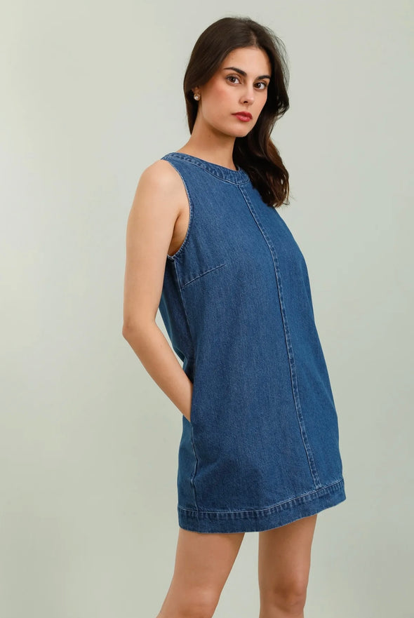 Robin Denim Dress Dark Blue