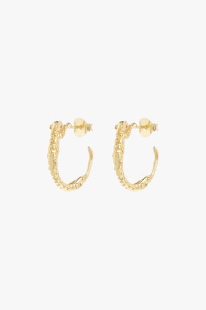 Small Wild Arc Hoop Earrings Goldplated