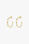 Medium Stage Light Hoop Earrings Goldplated