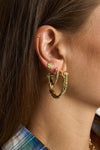 Small Wild Arc Hoop Earrings Goldplated