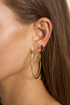 Medium Stage Light Hoop Earrings Goldplated