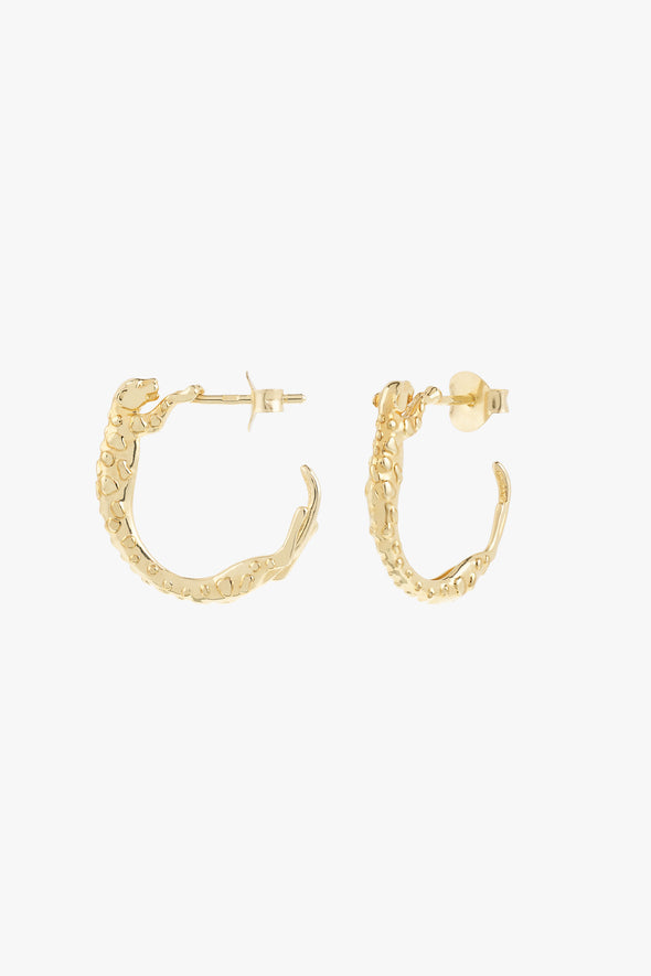 Small Wild Arc Hoop Earrings Goldplated