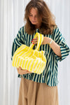 Naram Small Handbag Pristine & Neon Yellow
