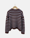 Manon Cardigan Coffee/Blue