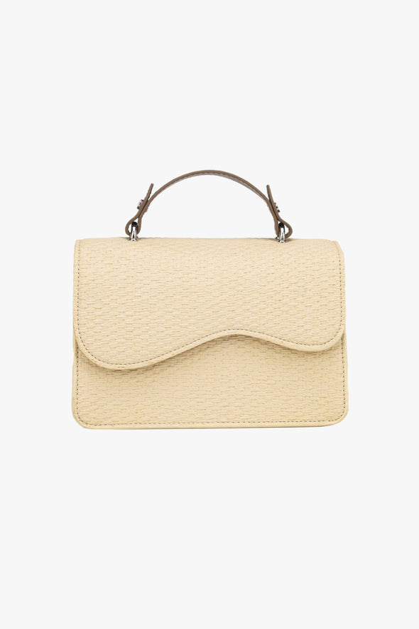 Crane Raffia Structure Bag Sand