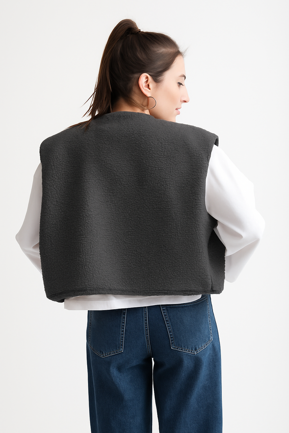 Billie Vest Dark Grey