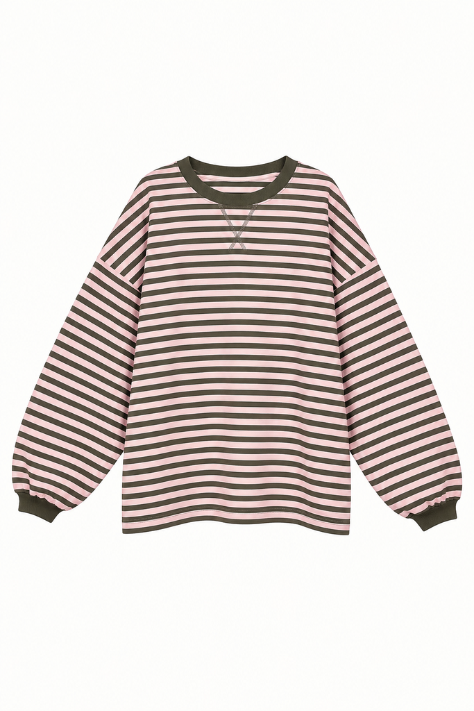 Jérome LS Sweater Pink/Green