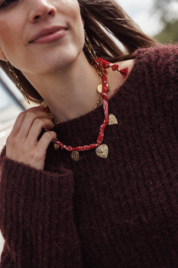 Avaline Necklace Red