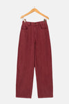 Eddie Denim Burgundy