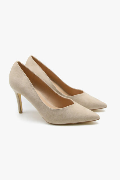 Emily Suede Pump Nude