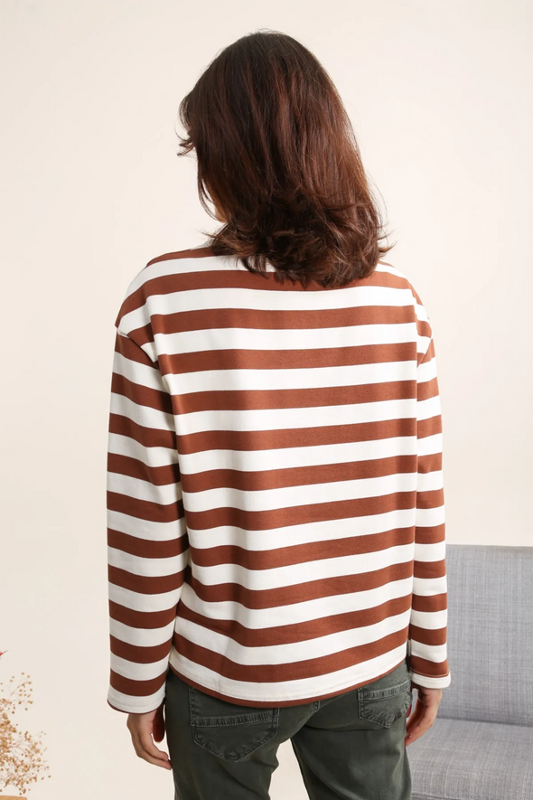 Basile Top Caramel Stripes