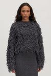Bo Alpaca Wool Knit Dark Grey Melange