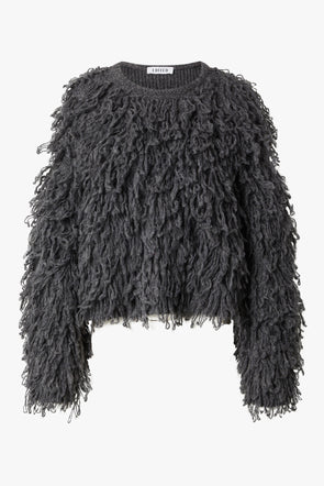 Bo Alpaca Wool Knit Dark Grey Melange