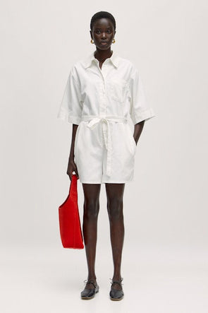 Nuria Denim Jumpsuit Optic White