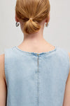 Raina Denim Top Ultra Light Blue