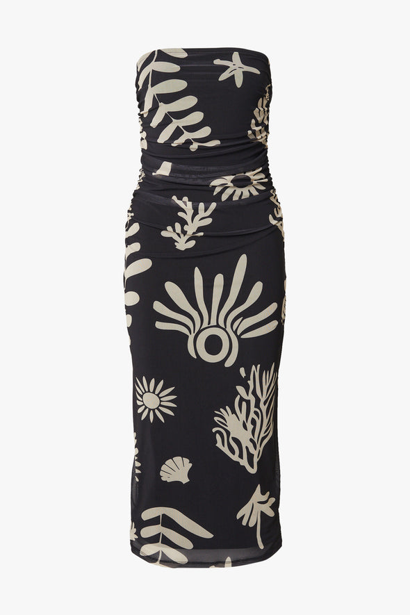 Wilia Dress Abstract Coral
