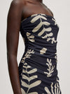 Wilia Dress Abstract Coral