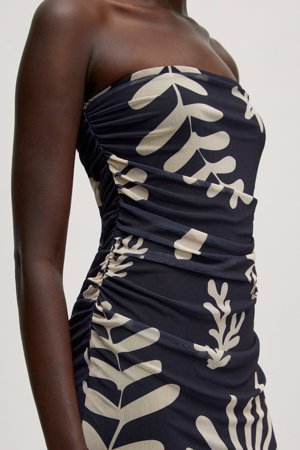 Wilia Dress Abstract Coral