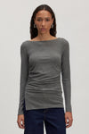 Imelda LS Top Dark Grey Melange