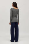 Imelda LS Top Dark Grey Melange