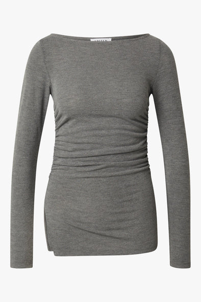 Imelda LS Top Dark Grey Melange