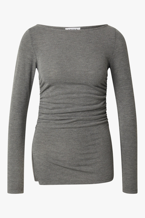 Imelda LS Top Dark Grey Melange