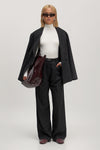 Benni Wool Trousers Dark Grey Melange