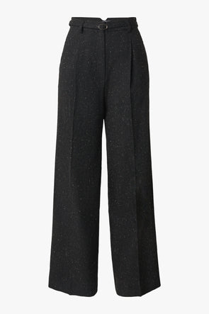 Benni Wool Trousers Dark Grey Melange