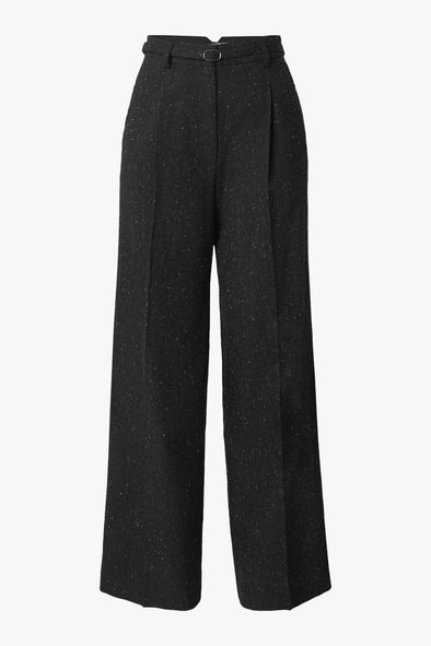 Benni Wool Trousers Dark Grey Melange