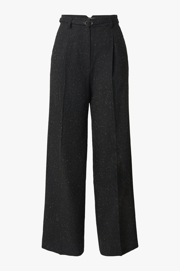 Benni Wool Trousers Dark Grey Melange