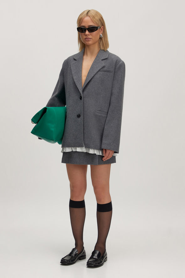 Lexa Wool Skirt Grey Melange