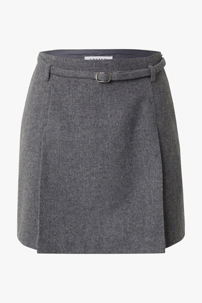 Lexa Wool Skirt Grey Melange