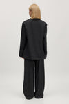 Cairo Wool Blazer Dark Grey Melange