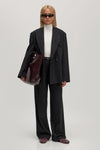 Cairo Wool Blazer Dark Grey Melange
