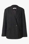 Cairo Wool Blazer Dark Grey Melange