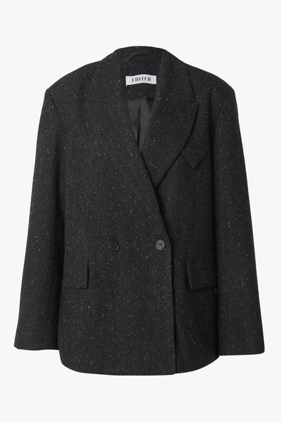 Cairo Wool Blazer Dark Grey Melange