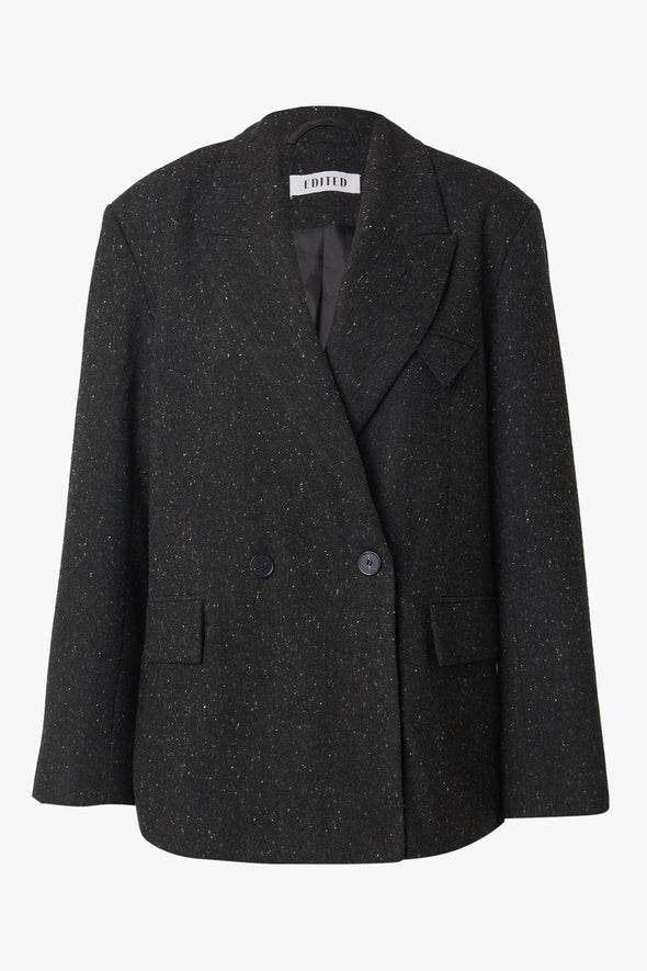 Cairo Wool Blazer Dark Grey Melange