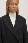 Cairo Wool Blazer Dark Grey Melange