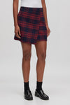 Simay Wool Check Skirt
