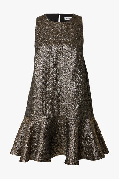 Zainab Dress Gold Jacquard