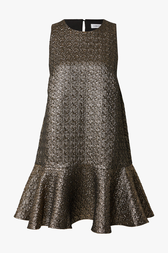 Zainab Dress Gold Jacquard