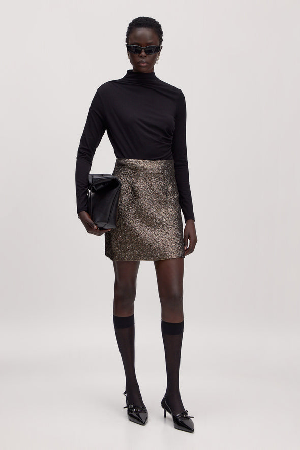 Josie Skirt Gold Jacquard